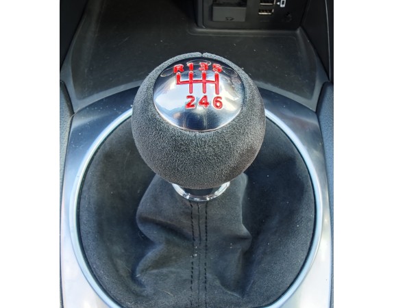 Black alcantara & red numbers