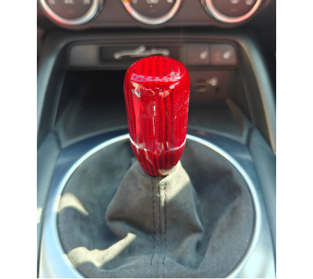 Red "carbon fibre" gearknob